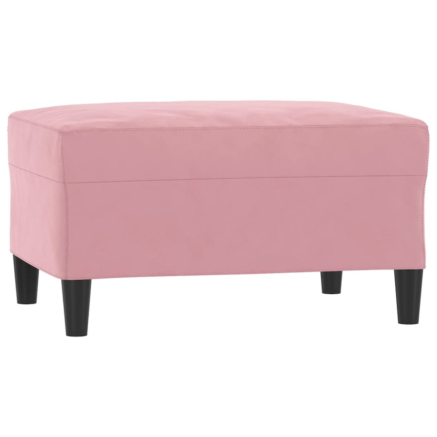 4-delige Loungeset met kussens fluweel roze