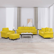 Loungeset 4-delig fluweel geel