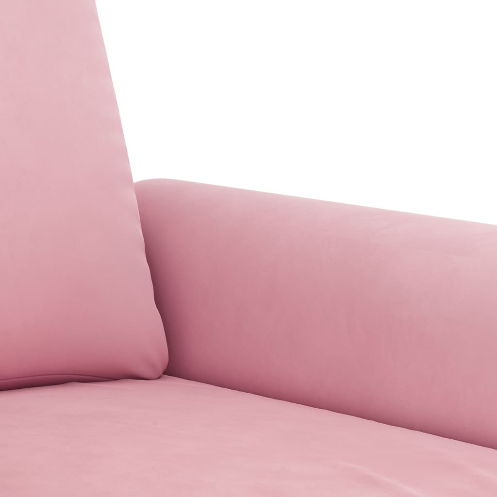 2-delige Loungeset met kussens fluweel roze Roze met kussens