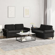 Loungeset 2-delig fluweel zwart