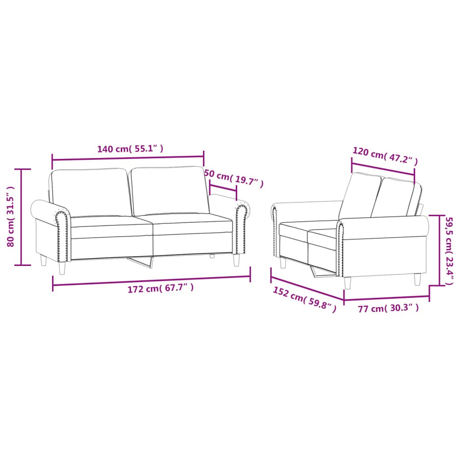 2-delige Loungeset met kussens fluweel geel Geel met kussens