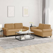Loungeset 2-delig fluweel bruin