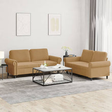 2-Delige Loungeset Fluweel Bruin met kussens