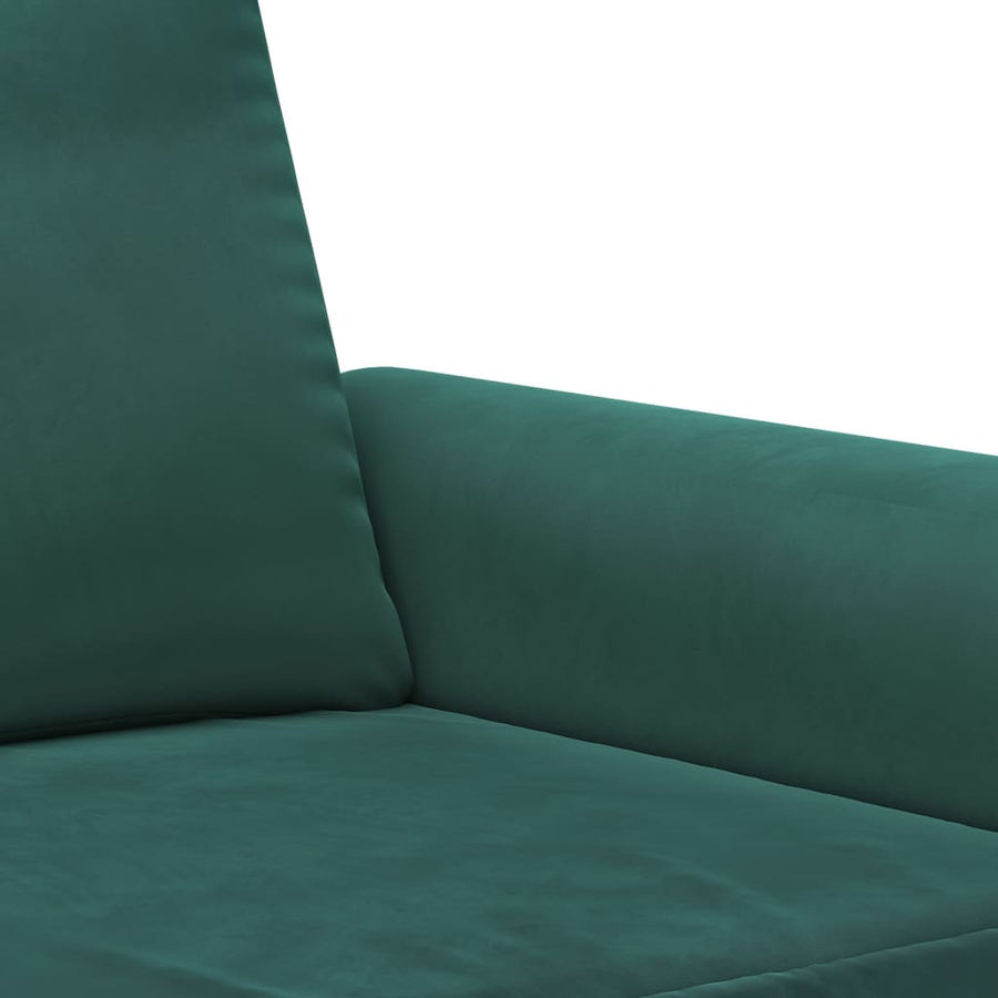 3-delige Loungeset met kussens fluweel donkergroen