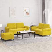 Loungeset 3-delig fluweel geel