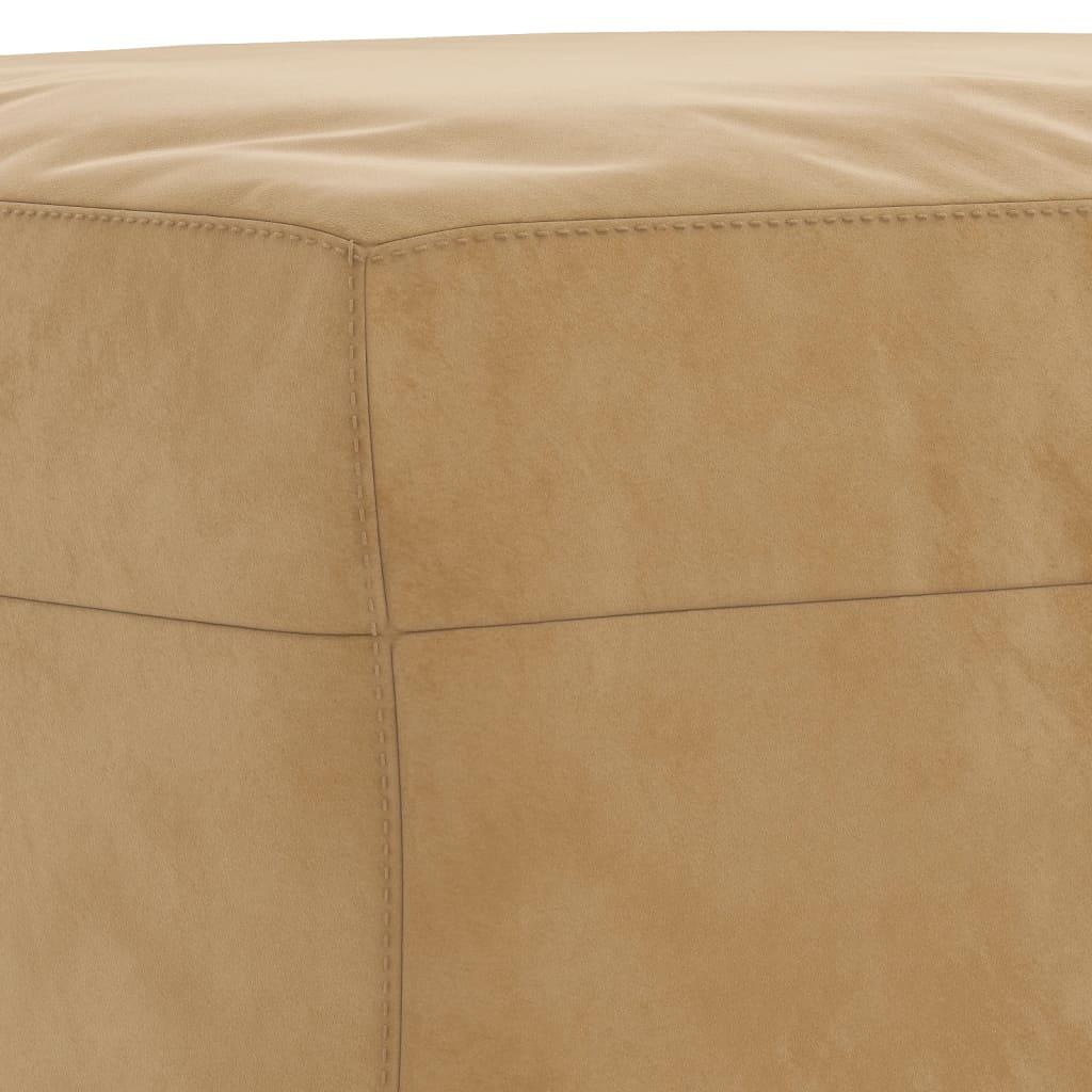 3-delige Loungeset met kussens fluweel bruin