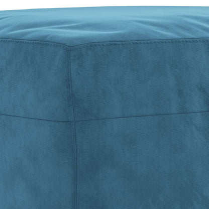 3-delige Loungeset met kussens fluweel blauw