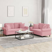 Loungeset 2-delig fluweel roze