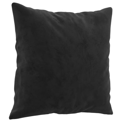 3-delige Loungeset met kussens fluweel zwart