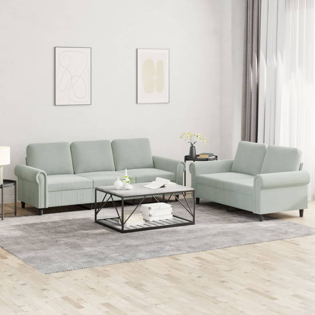 3-Delige Loungeset Met Kussens Fluweel