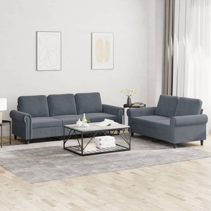 3-Delige Loungeset Met Kussens Fluweel