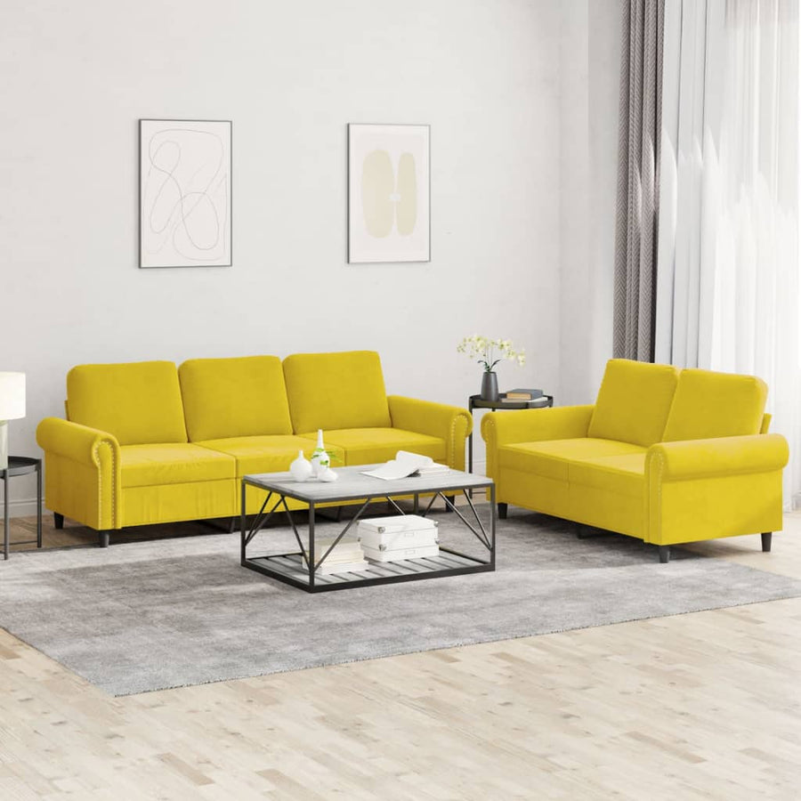 3-Delige Loungeset Met Kussens Fluweel
