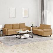 Loungeset 2-delig fluweel bruin