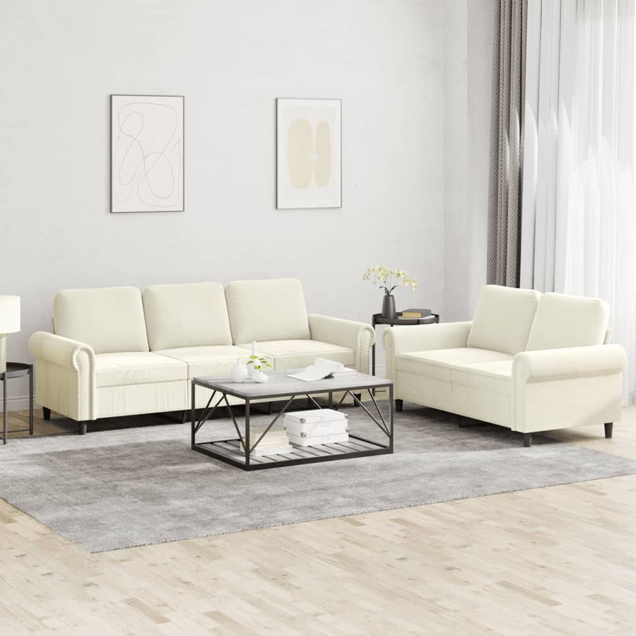 3-Delige Loungeset Met Kussens Fluweel