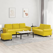 Loungeset 3-delig fluweel geel