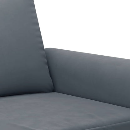 2-delige Loungeset met kussens fluweel donkergrijs Donkergrijs met kussens