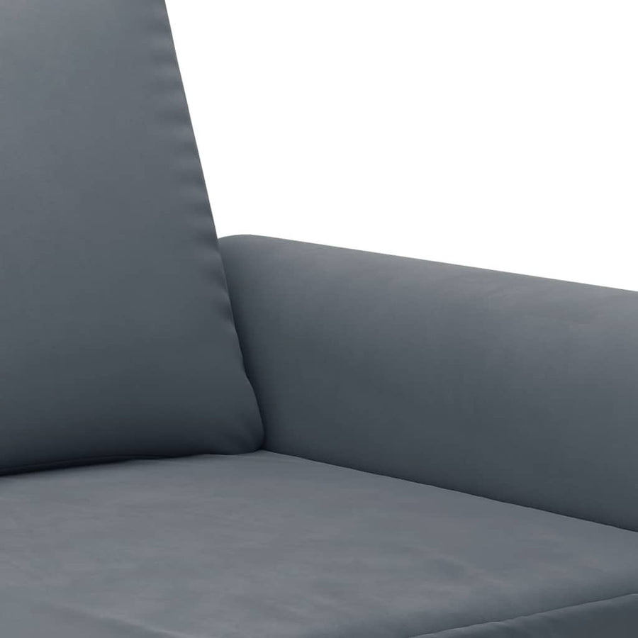 2-delige Loungeset met kussens fluweel donkergrijs Donkergrijs met kussens