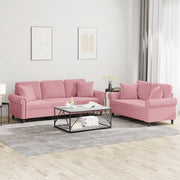 Loungeset 2-delig fluweel roze