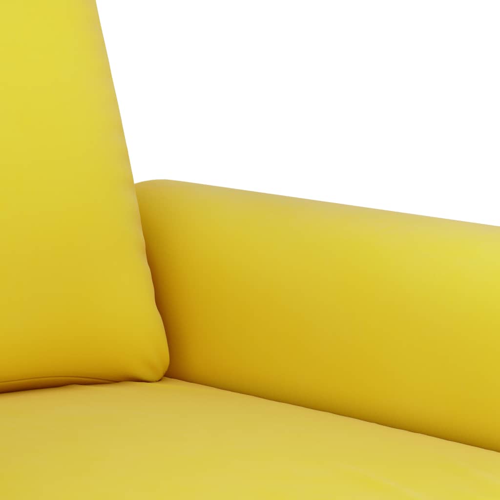 2-delige Loungeset met kussens fluweel geel