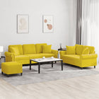 Loungeset 3-delig fluweel geel