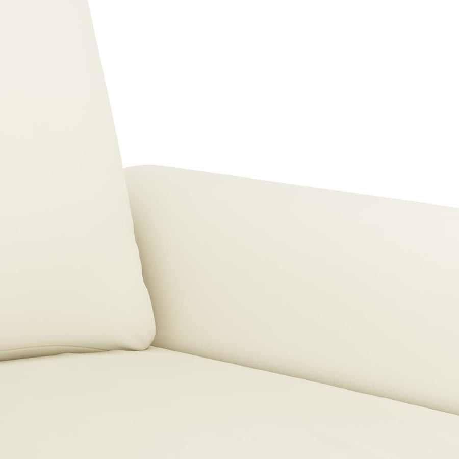 3-delige Loungeset met kussens fluweel crèmekleurig