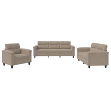 3-Delige Loungeset Met Kussens Microvezelstof Taupe