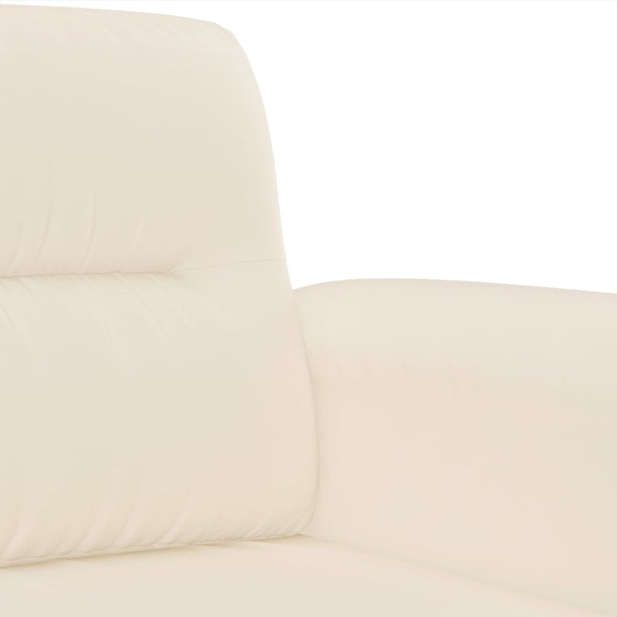 3-delige Loungeset met kussens microvezelstof beige
