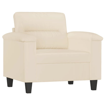 4-delige Loungeset met kussens microvezelstof beige