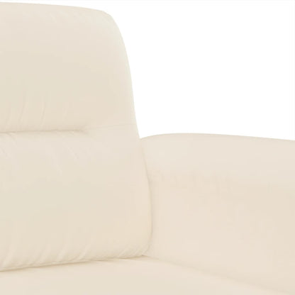 4-delige Loungeset met kussens microvezelstof beige