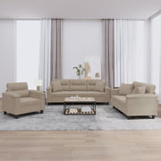 Loungeset 3-delig microvezelstof taupe