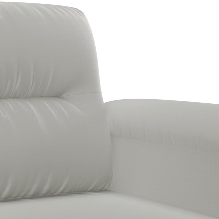 3-Delige Loungeset Microvezelstof Lichtgrijs met kussens