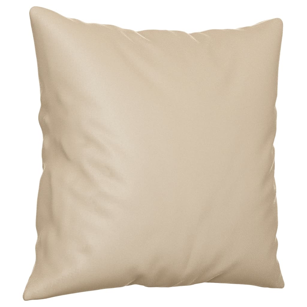 3-delige Loungeset met kussens microvezelstof crèmekleurig Crème met kussens