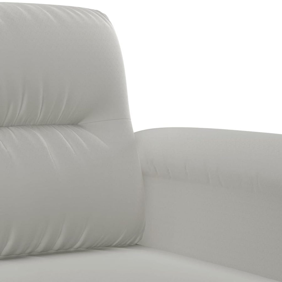 4-delige Loungeset met kussens microvezelstof lichtgrijs Lichtgrijs