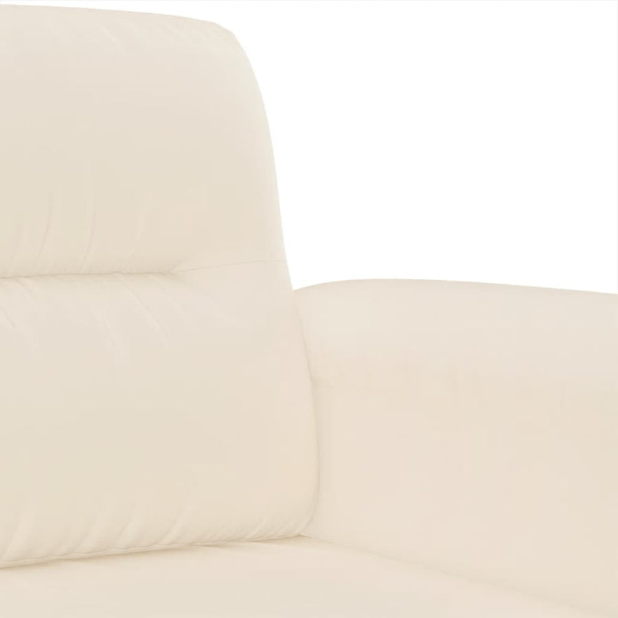 4-delige Loungeset met kussens microvezelstof beige