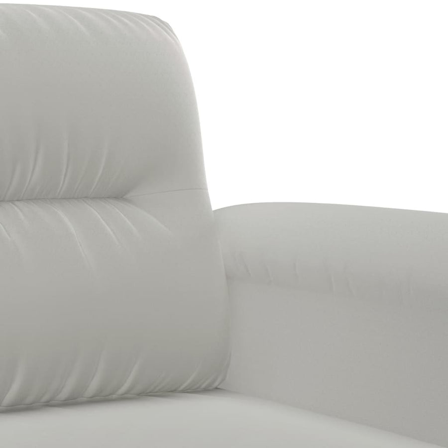 2-delige Loungeset met kussens microvezelstof lichtgrijs Lichtgrijs met kussens