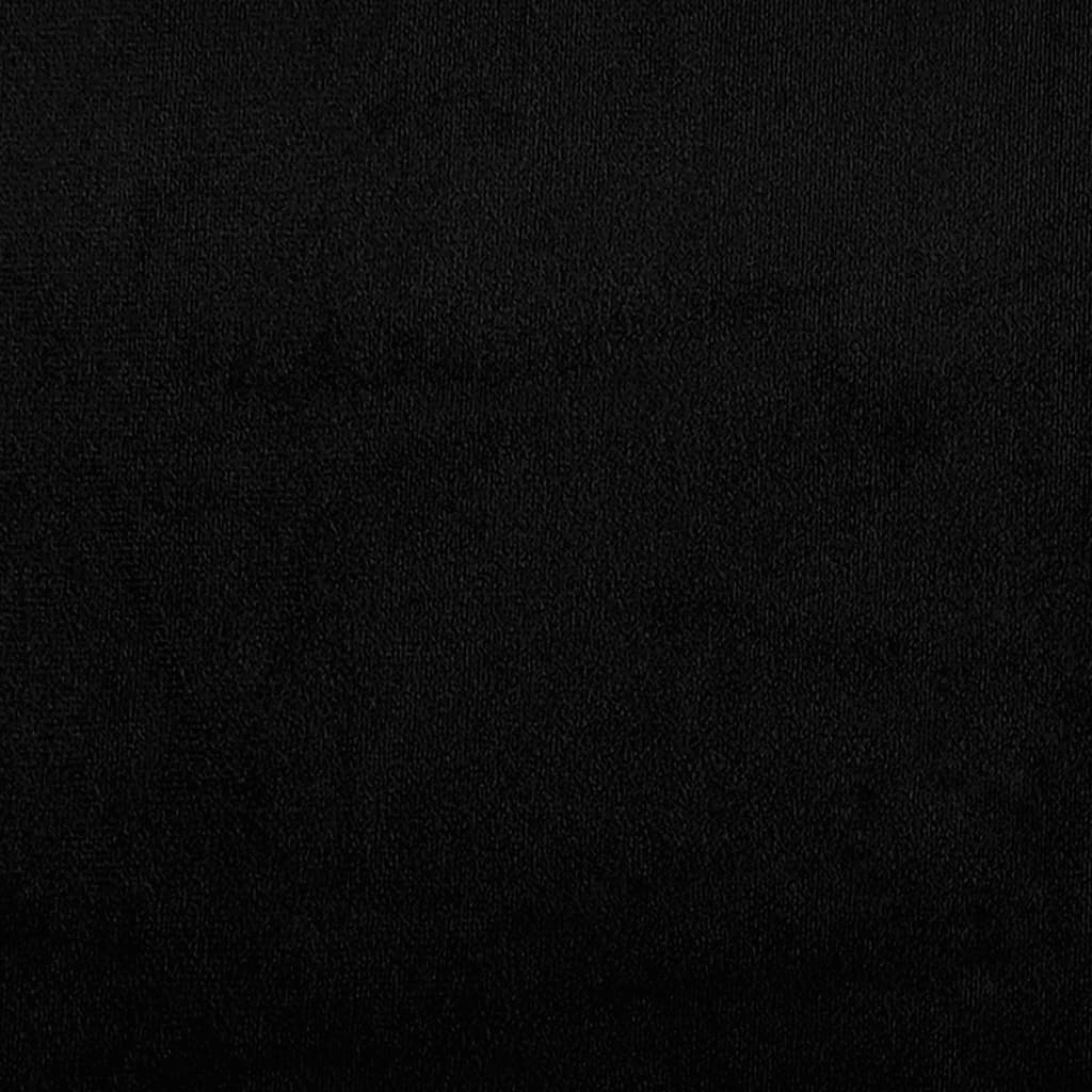 2-delige Loungeset met kussens microvezelstof zwart Zwart met kussens