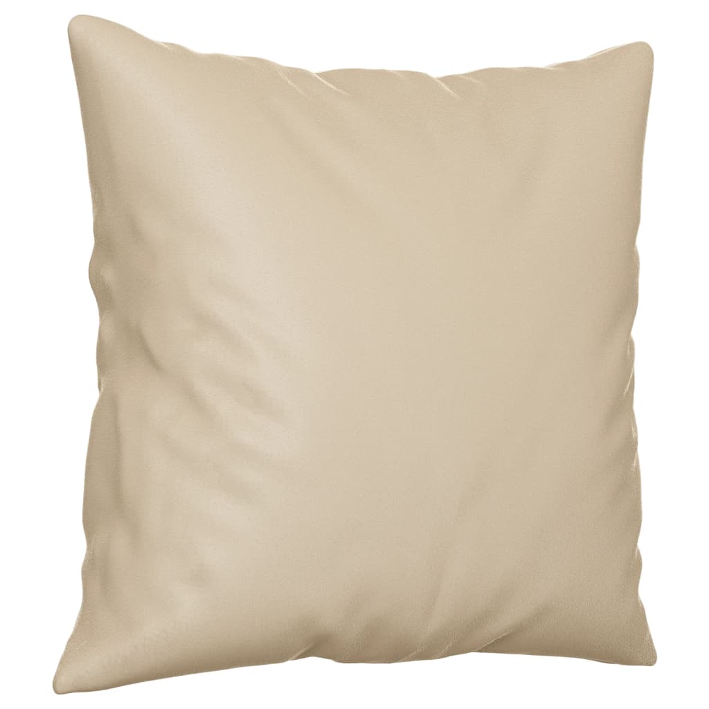 2-delige Loungeset met kussens microvezelstof crèmekleurig Crème met kussens