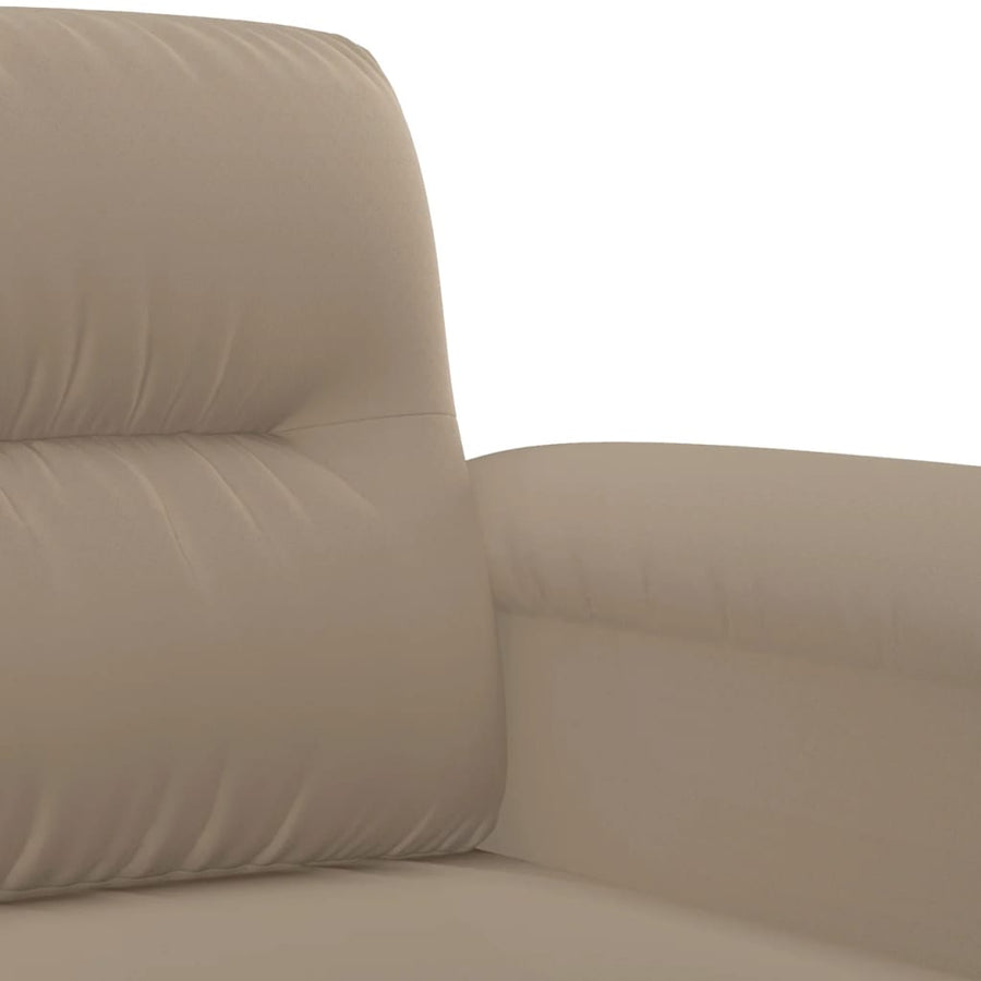 3-Delige Loungeset Met Kussens Microvezelstof Taupe