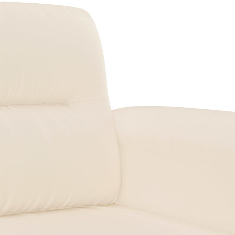 3-delige Loungeset met kussens microvezelstof beige