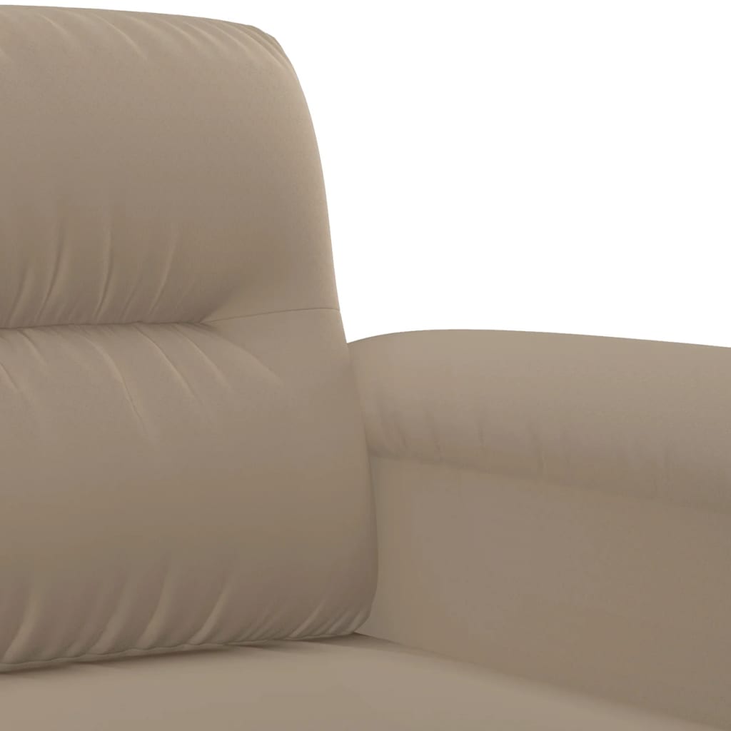 2-Delige Loungeset Met Kussens Microvezelstof Taupe