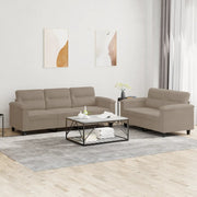 Loungeset 2-delig microvezel taupe