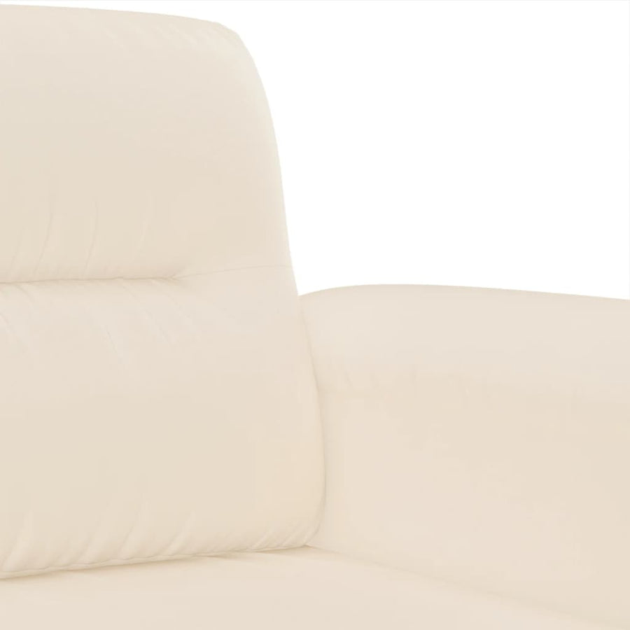 2-delige Loungeset met kussens microvezelstof beige Beige met kussens