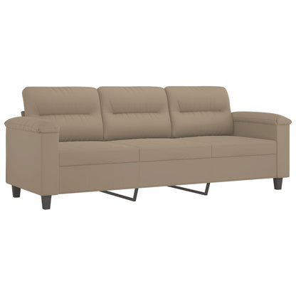 2-Delige Loungeset Microvezelstof Taupe met kussens