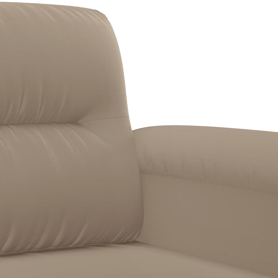 2-Delige Loungeset Microvezelstof Taupe met kussens