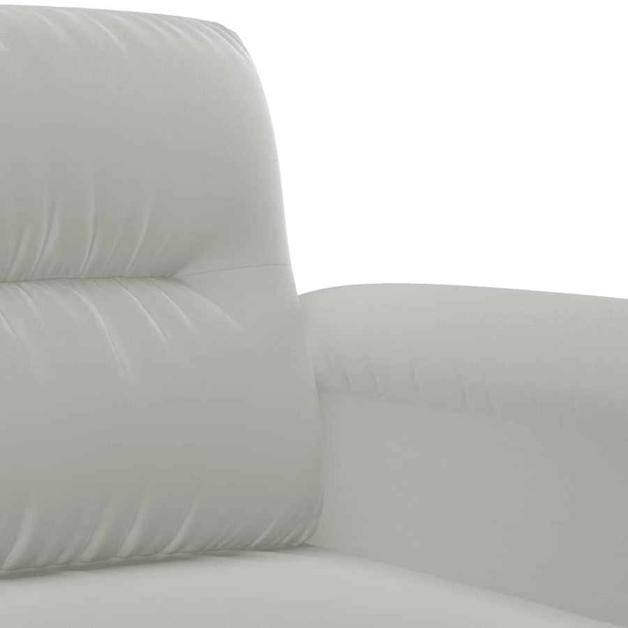 2-Delige Loungeset Microvezelstof Lichtgrijs met kussens