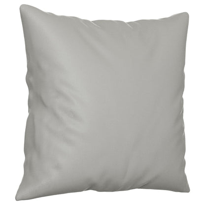 3-Delige Loungeset Met Kussens Microvezelstof Lichtgrijs met kussens en voetenbankje