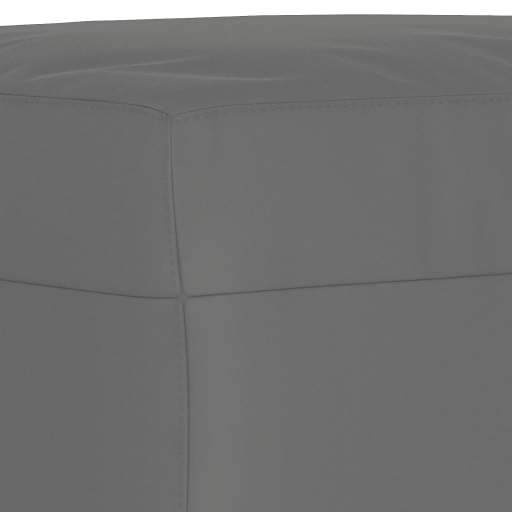 3-delige Loungeset met kussens microvezelstof donkergrijs Donkergrijs met kussens en voetenbankje