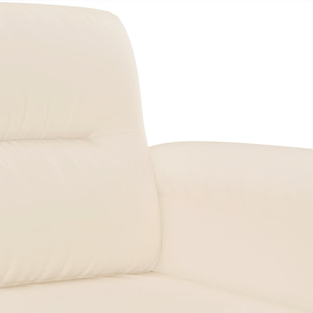 3-delige Loungeset met kussens microvezelstof beige