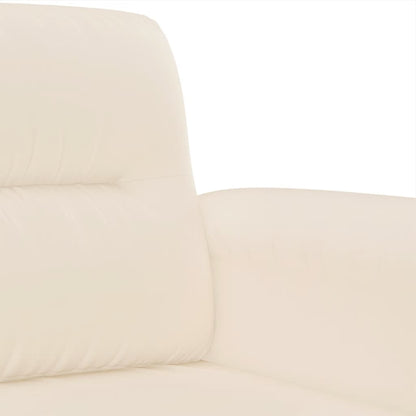3-delige Loungeset met kussens microvezelstof beige