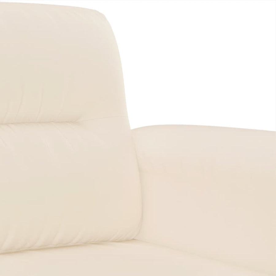 3-delige Loungeset met kussens microvezelstof beige